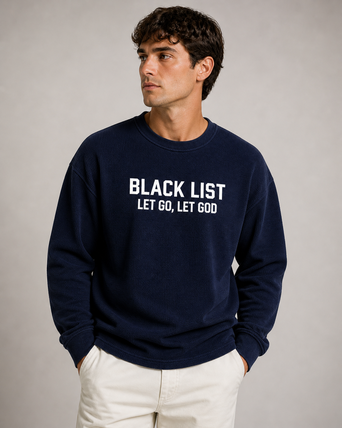 OSSICA Black List Oversized Tee – Let Go, Let God Edition