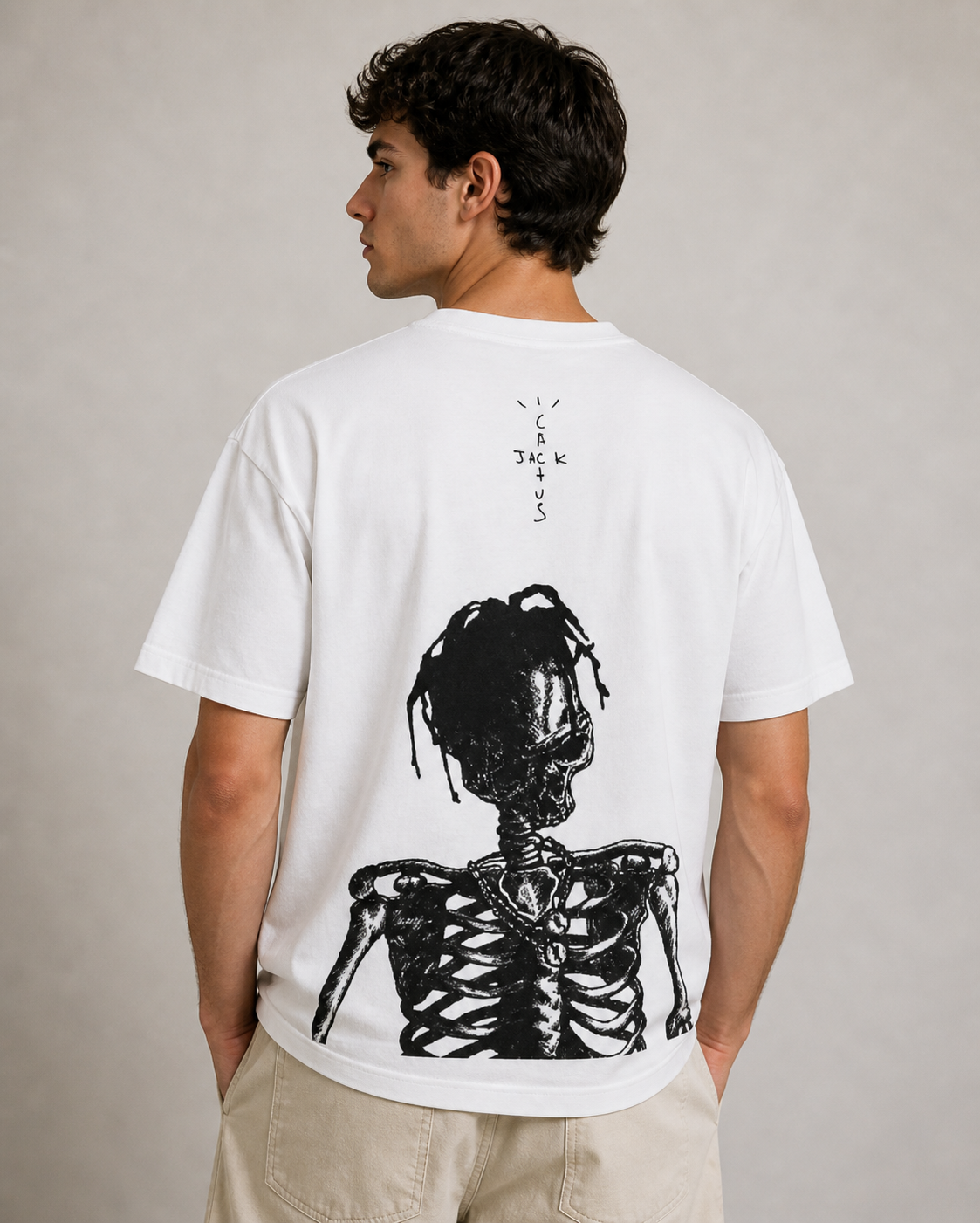 Ossica Minimal Eagle Oversized T-Shirt – White | Graphic Back Print Streetwear
