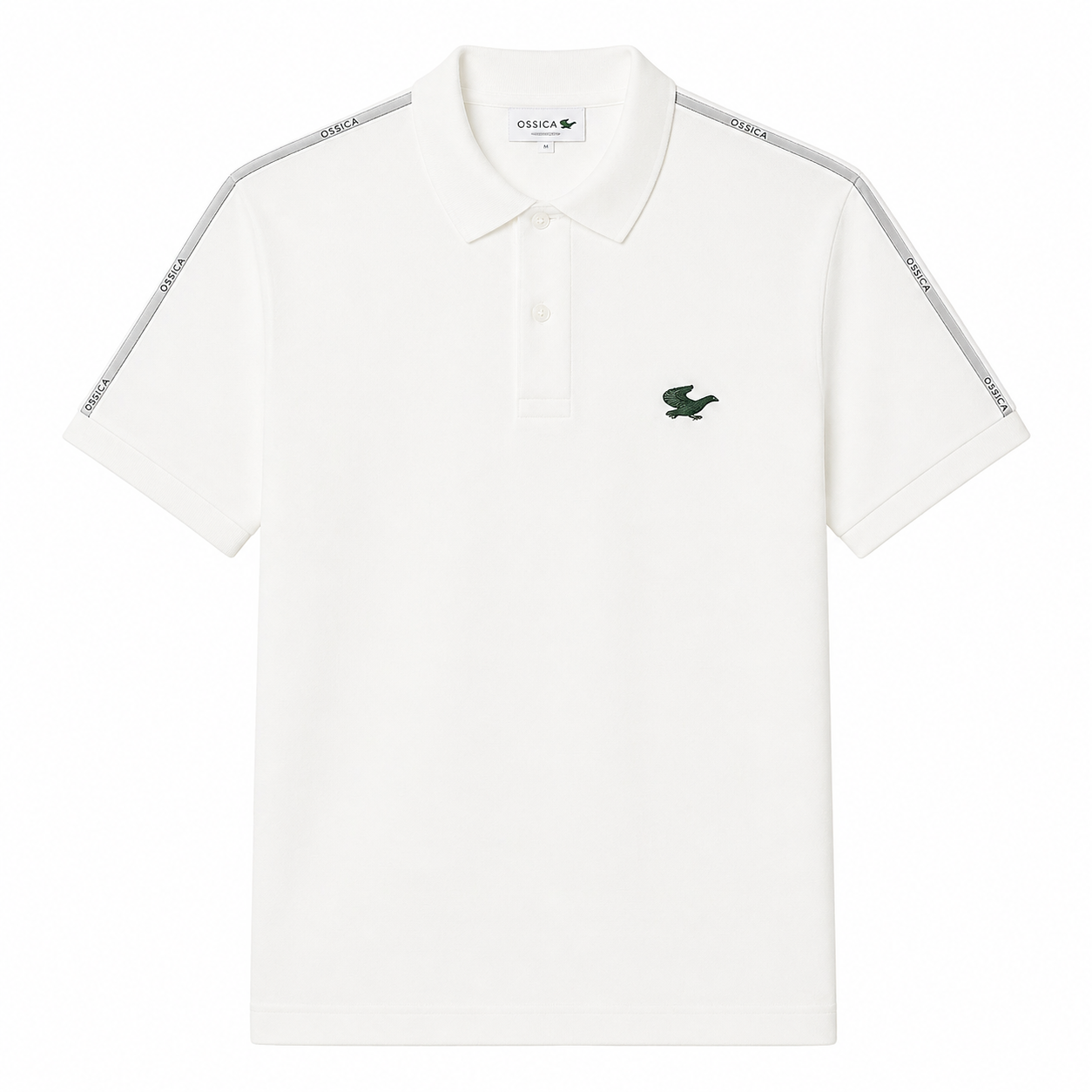 OSSICA Signature Eagle Polo – White Premium Edition