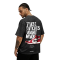 OSSICA Nike Bitches Acid Wash Oversized T-Shirt Black