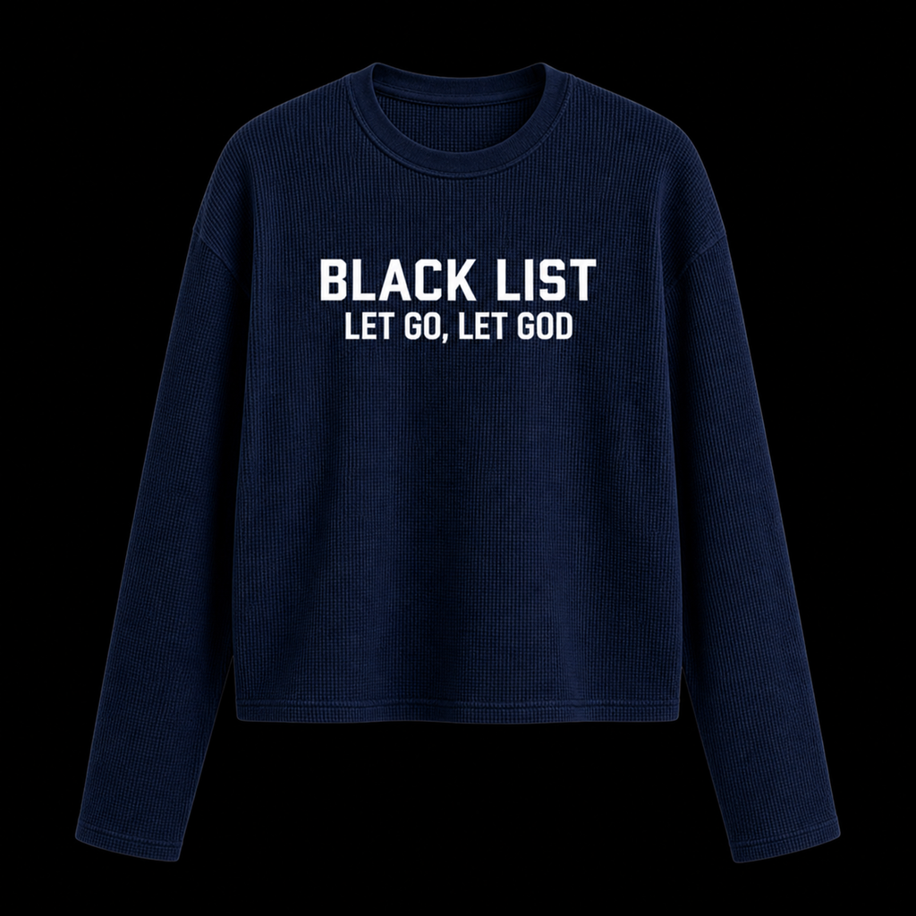 OSSICA Black List Oversized Tee – Let Go, Let God Edition