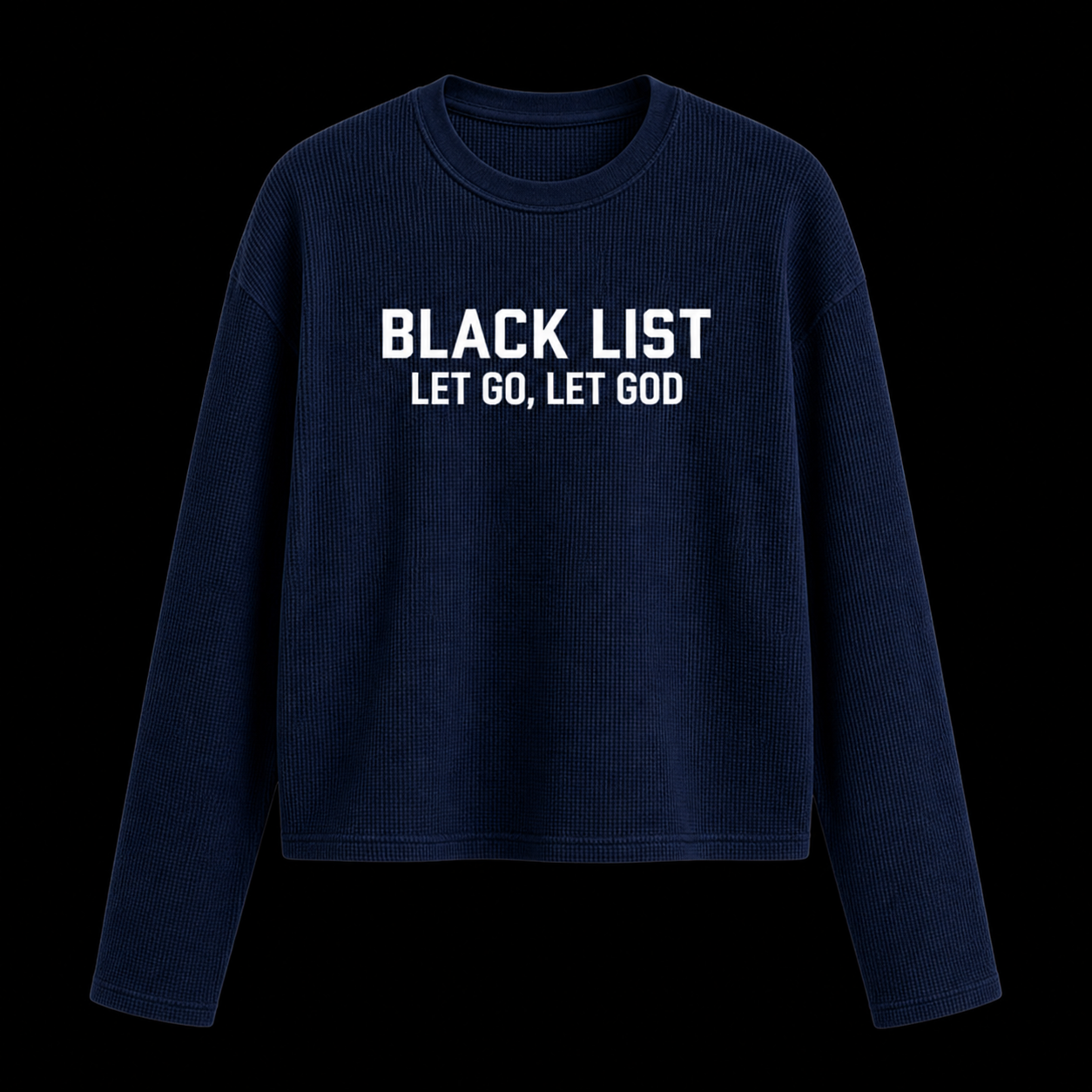 OSSICA Black List Oversized Tee – Let Go, Let God Edition